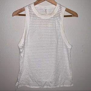 Lululemon White Muscle Tank